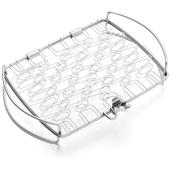 Stainless Steel Fish Grill Baskets 4-Pack BBQ Nonstick Fits All Grills 8.3x6.9 - Picture 7 of 13